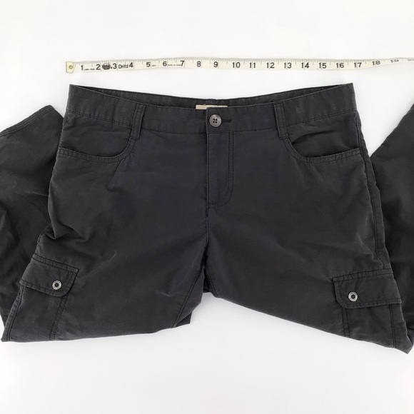 Woolrich Trek Cargo Ruched Grey Capris Size 8 - Picture 6 of 12